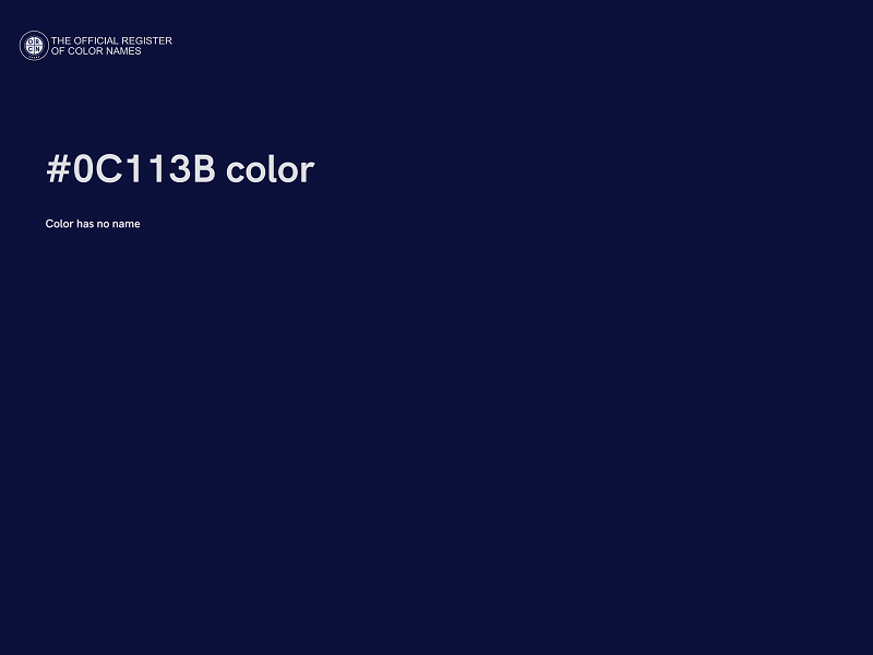 #0C113B color image
