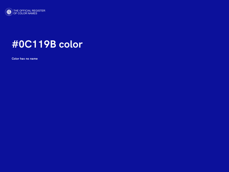 #0C119B color image