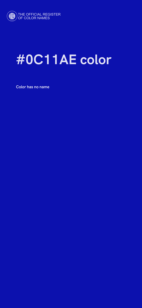 #0C11AE color image
