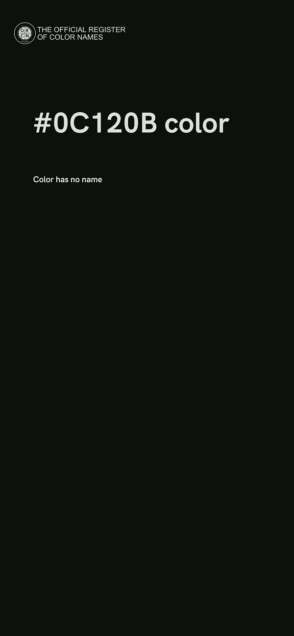 #0C120B color image