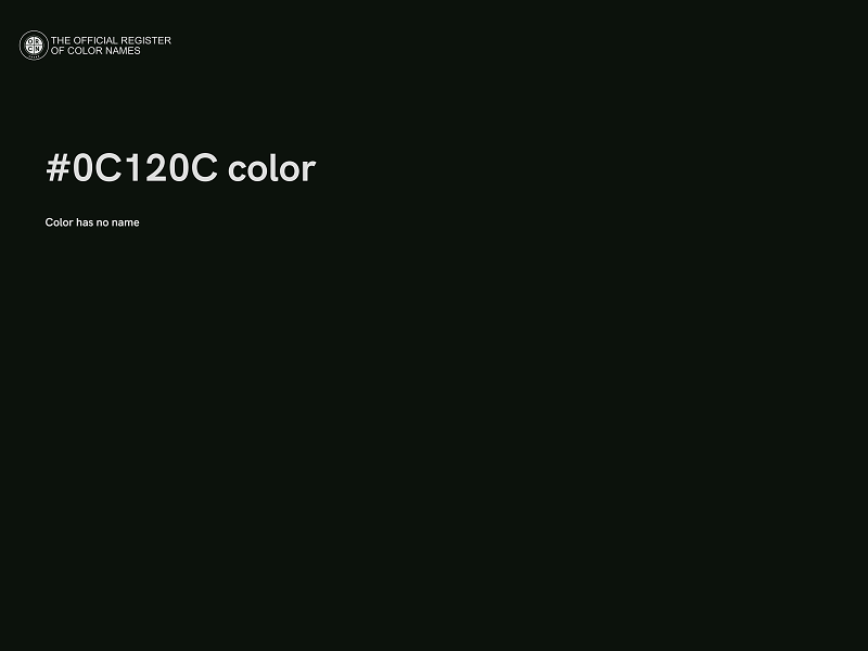 #0C120C color image