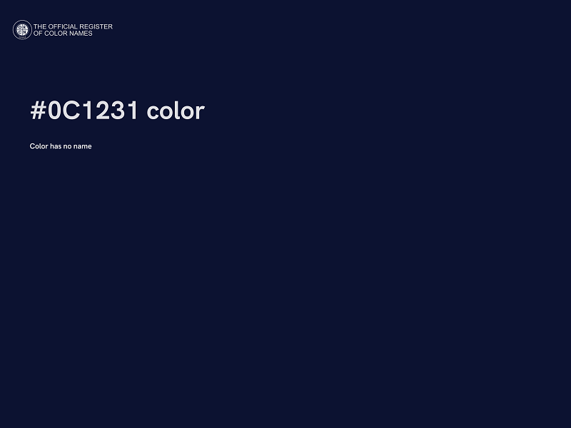 #0C1231 color image