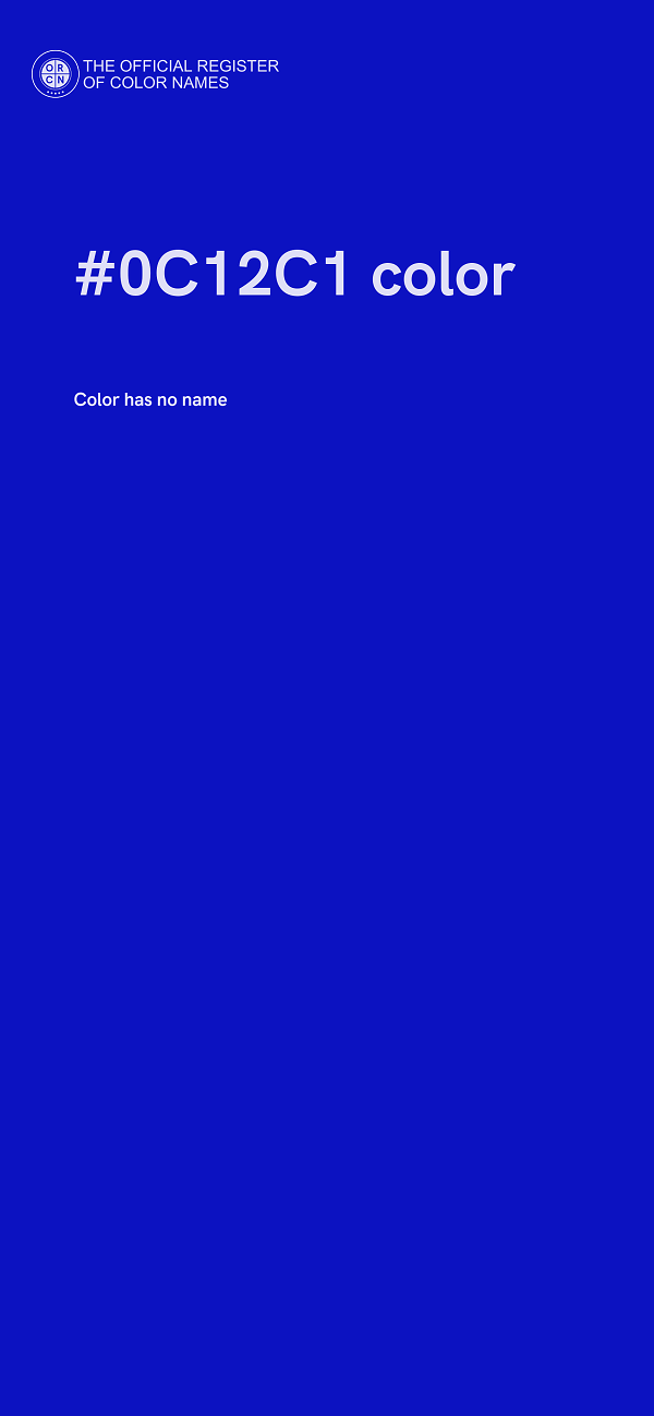 #0C12C1 color image
