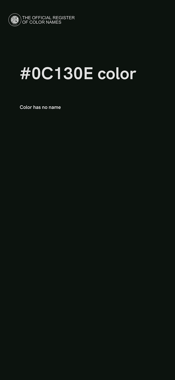 #0C130E color image