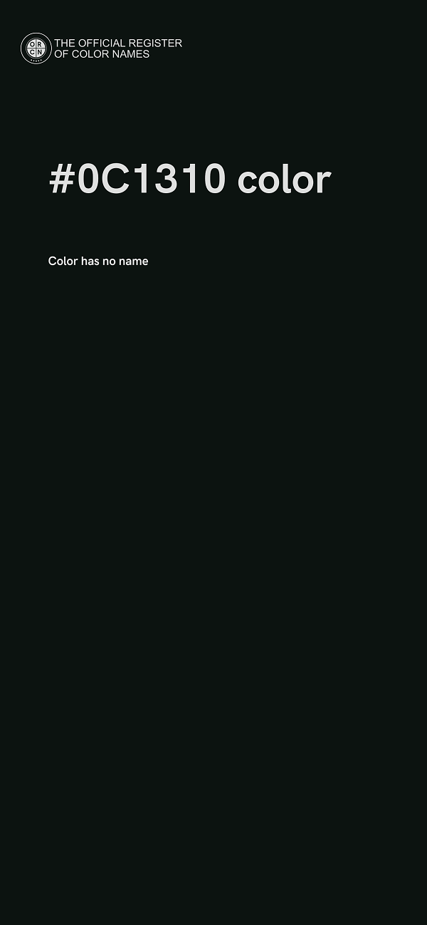 #0C1310 color image