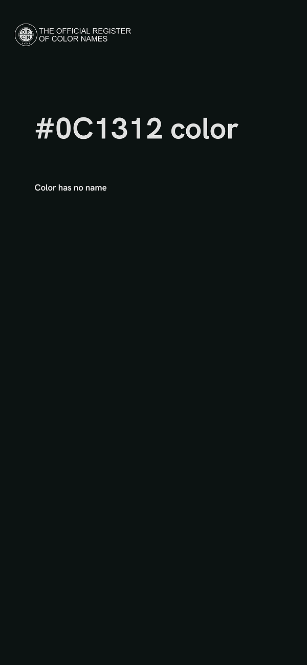 #0C1312 color image