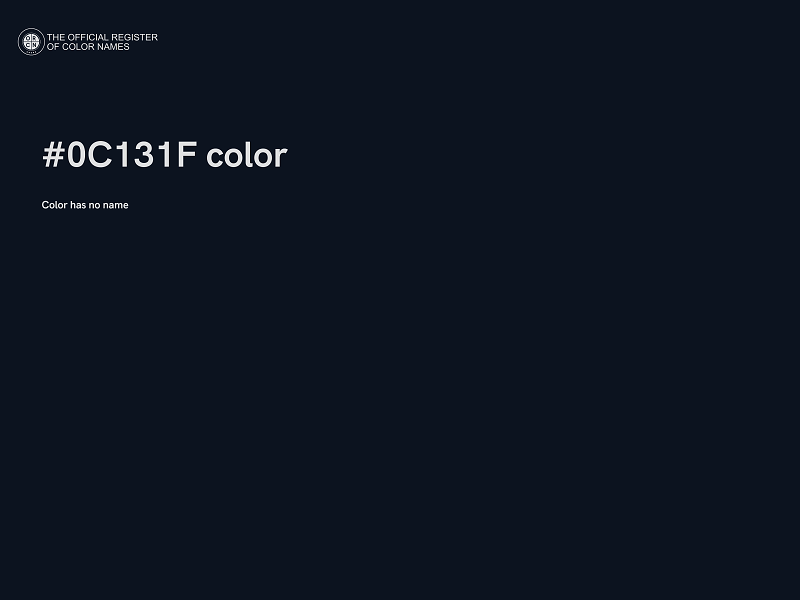#0C131F color image