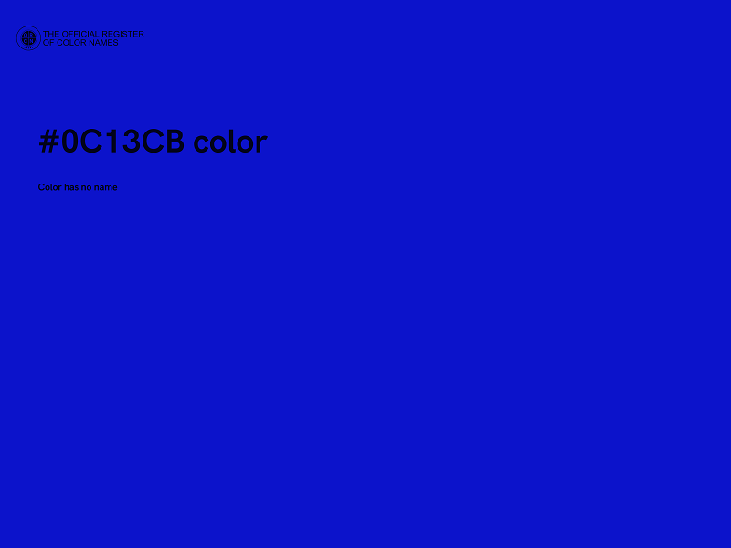 #0C13CB color image