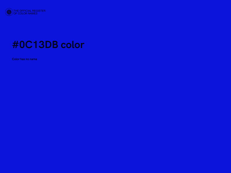 #0C13DB color image