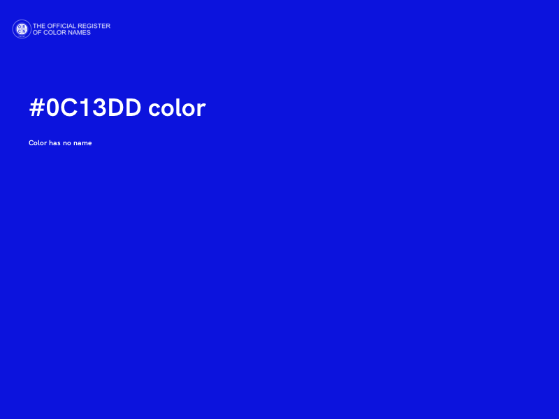 #0C13DD color image