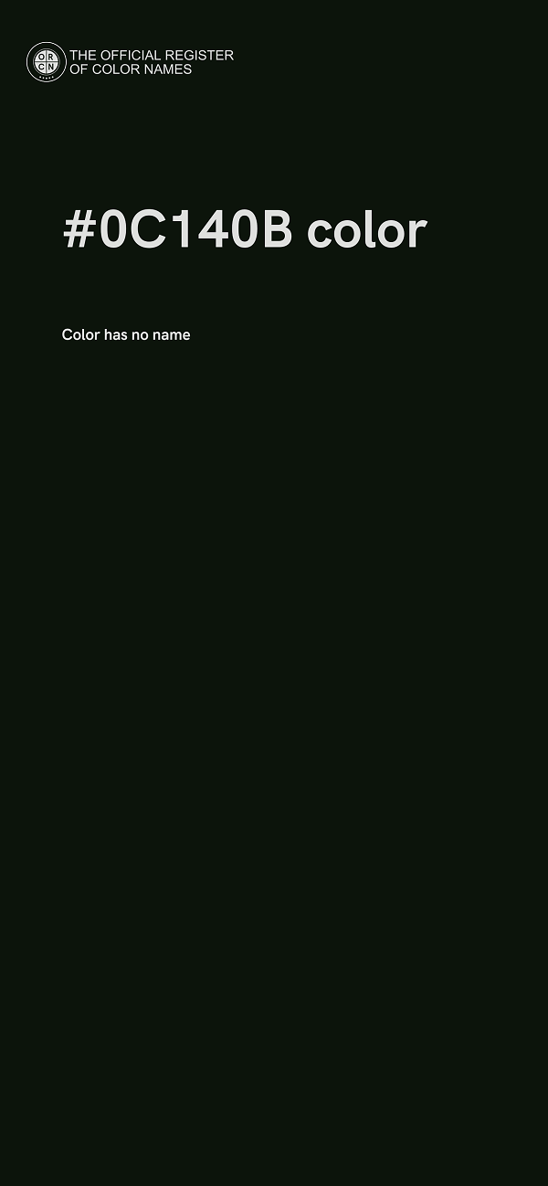#0C140B color image