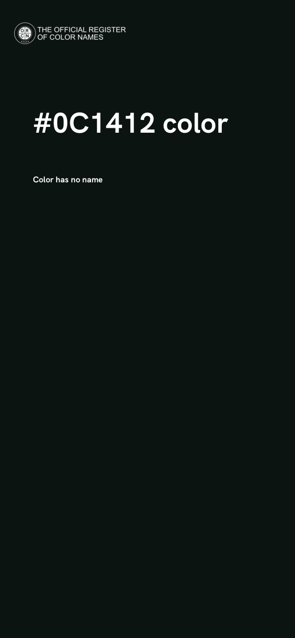 #0C1412 color image