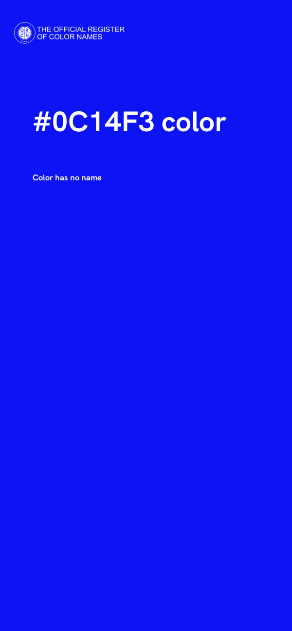 #0C14F3 color image