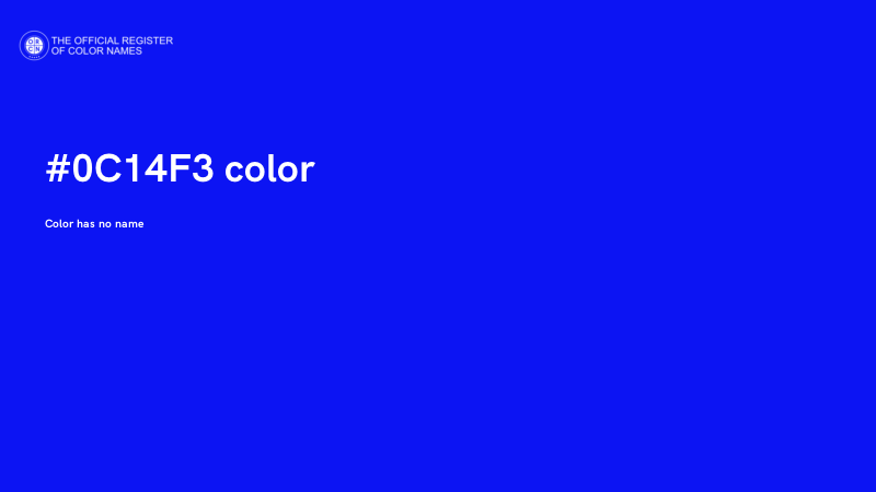 #0C14F3 color image
