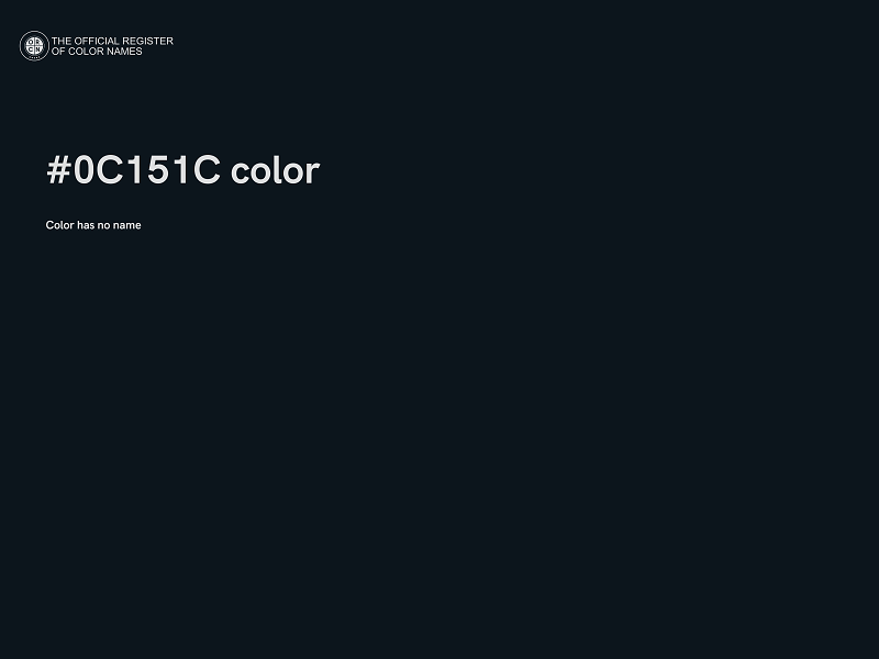 #0C151C color image