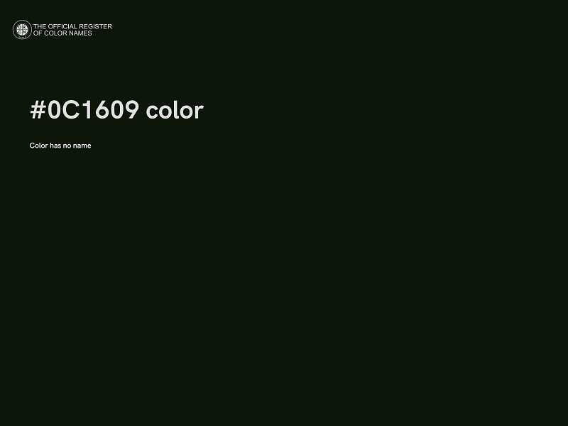 #0C1609 color image