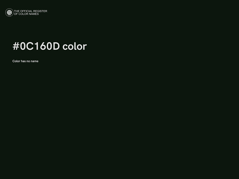 #0C160D color image