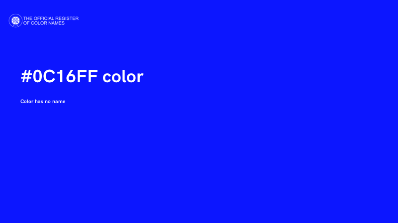 #0C16FF color image