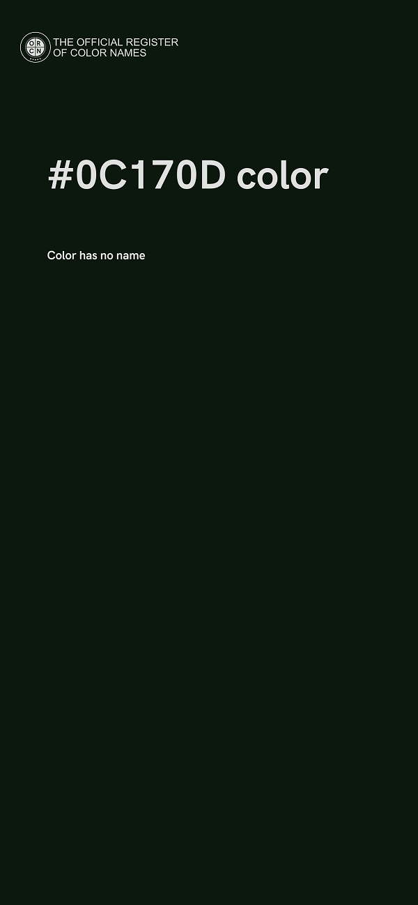 #0C170D color image