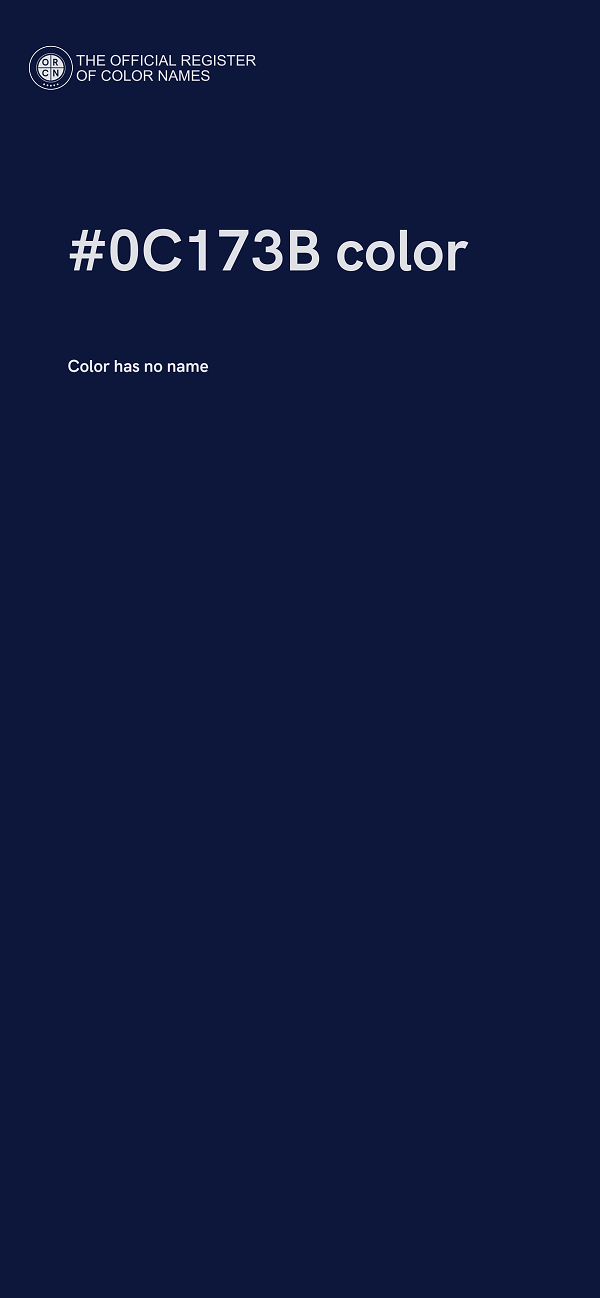 #0C173B color image