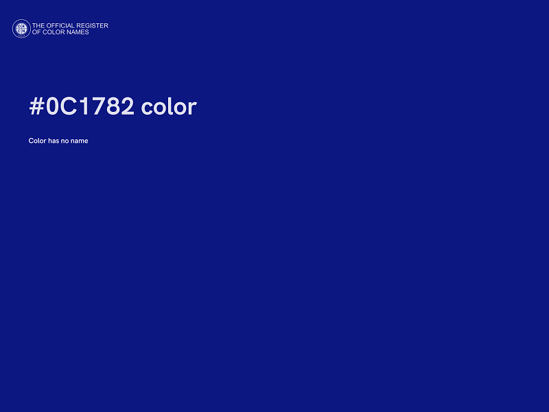 #0C1782 color image