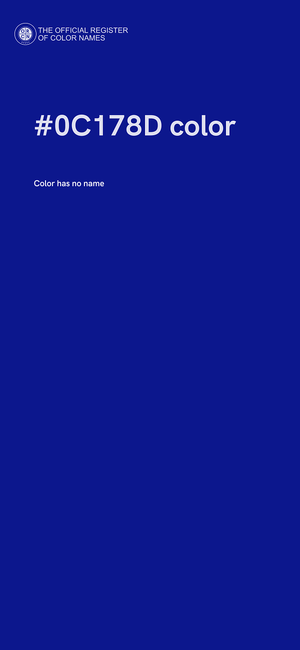 #0C178D color image