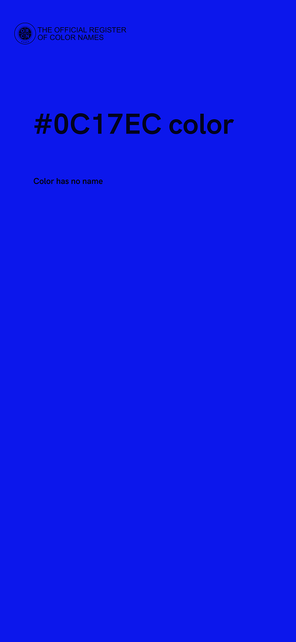 #0C17EC color image