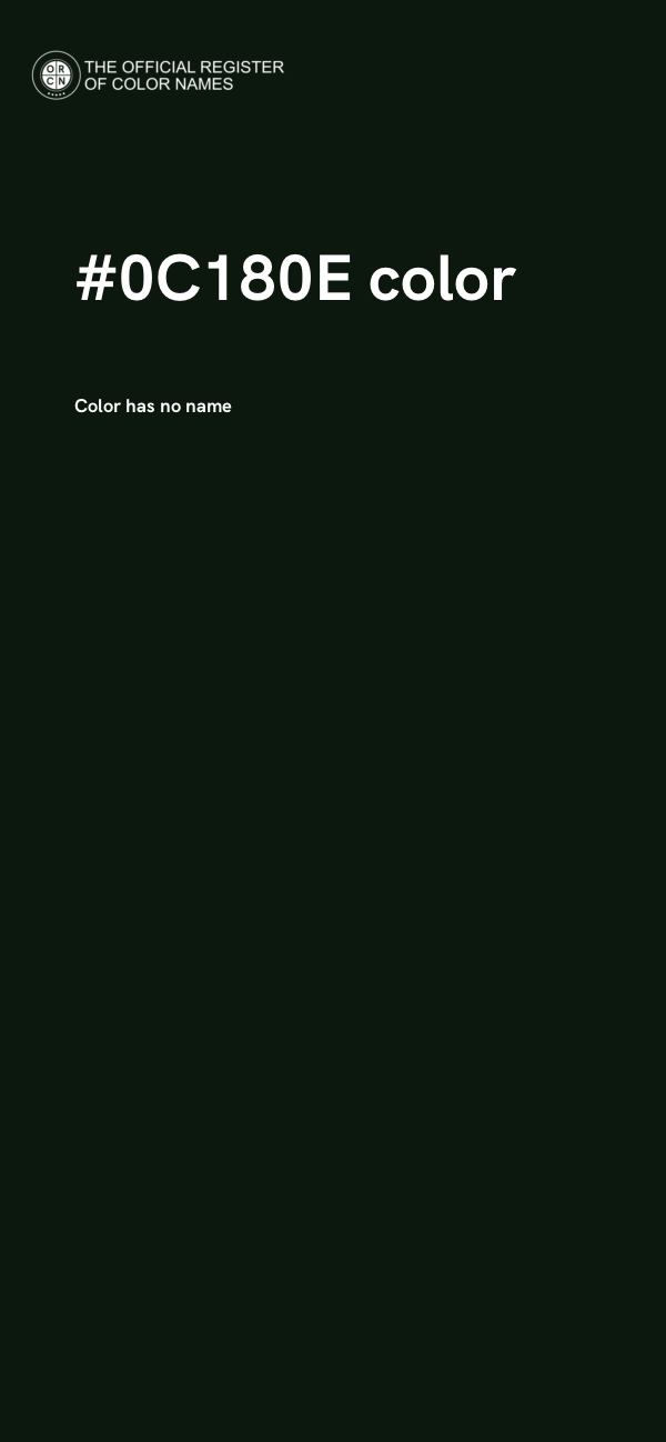 #0C180E color image