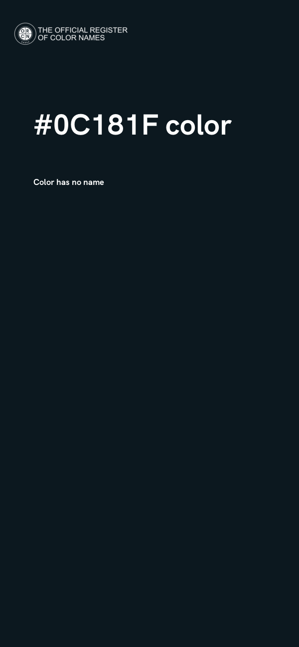 #0C181F color image