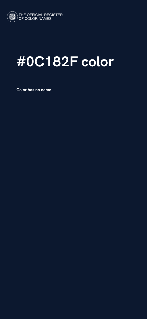 #0C182F color image