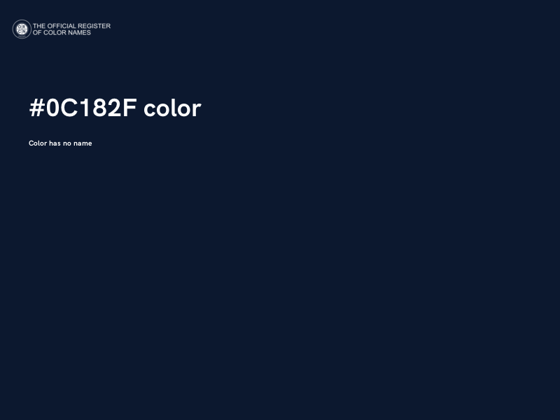 #0C182F color image