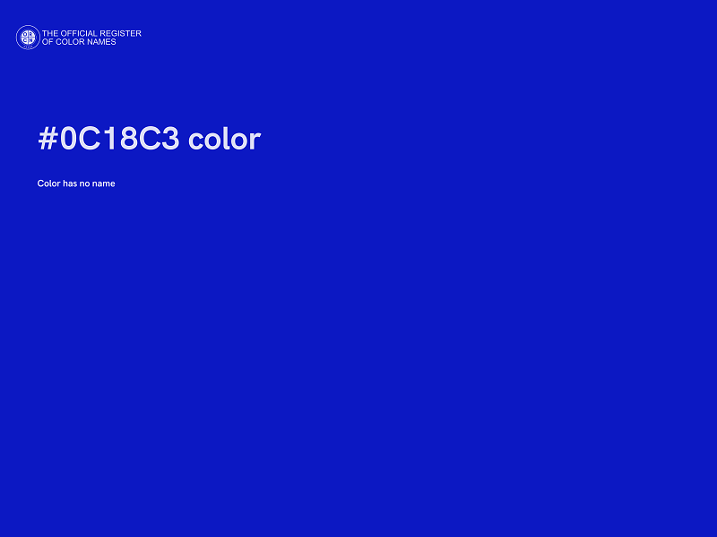 #0C18C3 color image