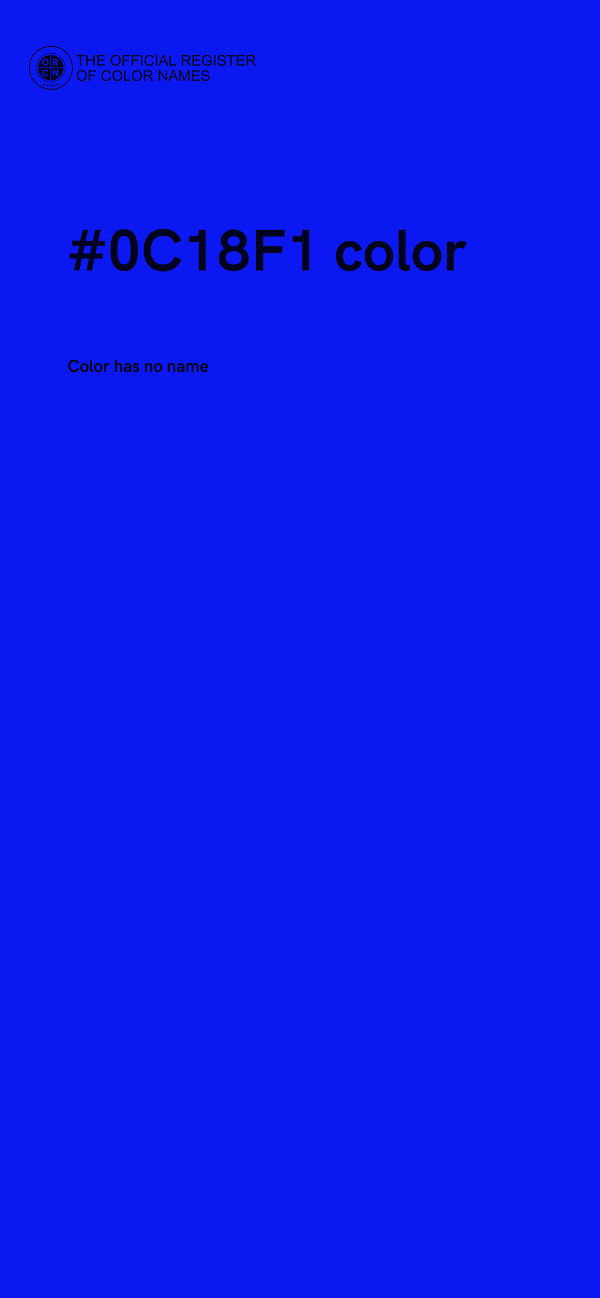 #0C18F1 color image
