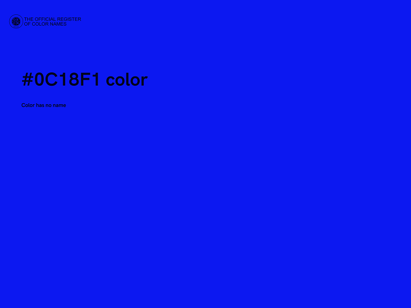 #0C18F1 color image