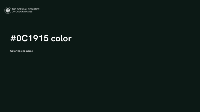 #0C1915 color image