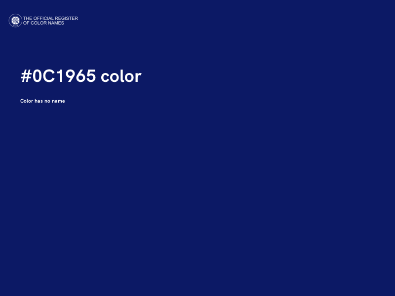 #0C1965 color image
