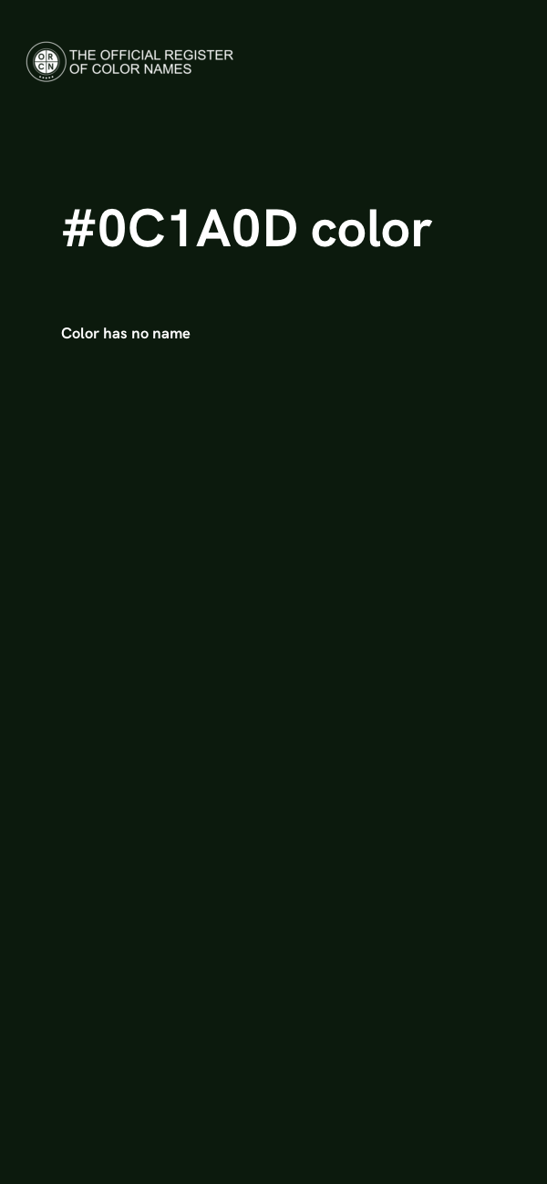 #0C1A0D color image