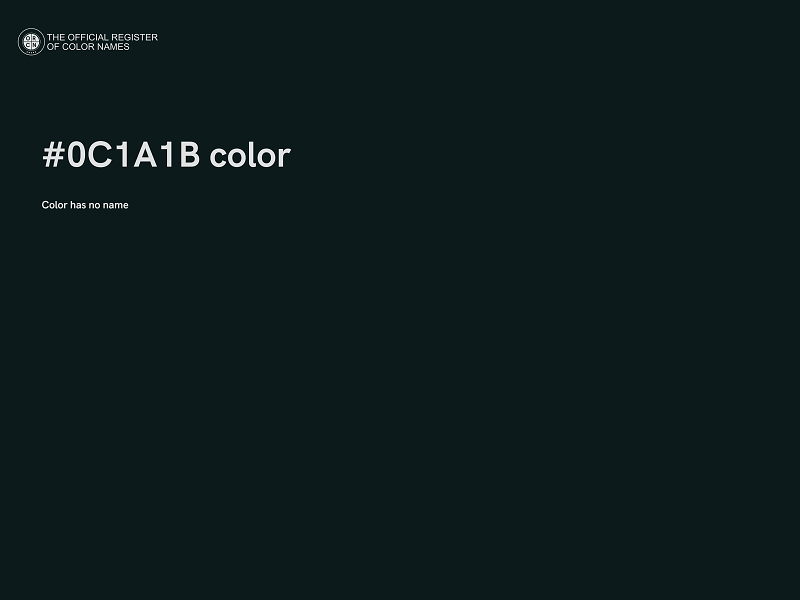 #0C1A1B color image