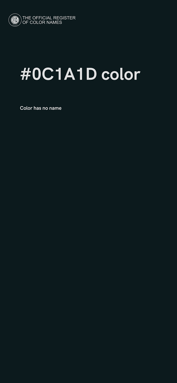 #0C1A1D color image