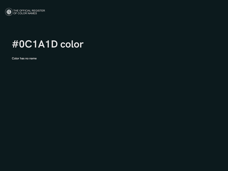 #0C1A1D color image