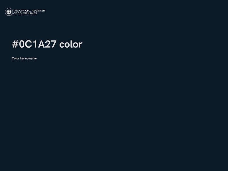 #0C1A27 color image