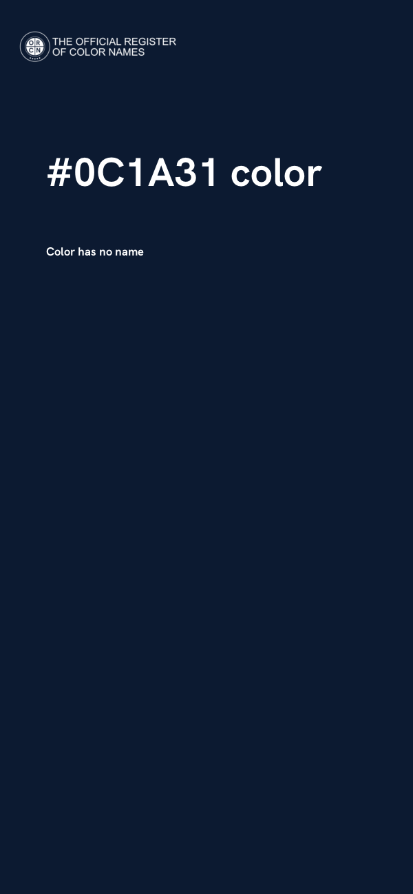 #0C1A31 color image