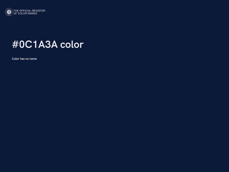 #0C1A3A color image