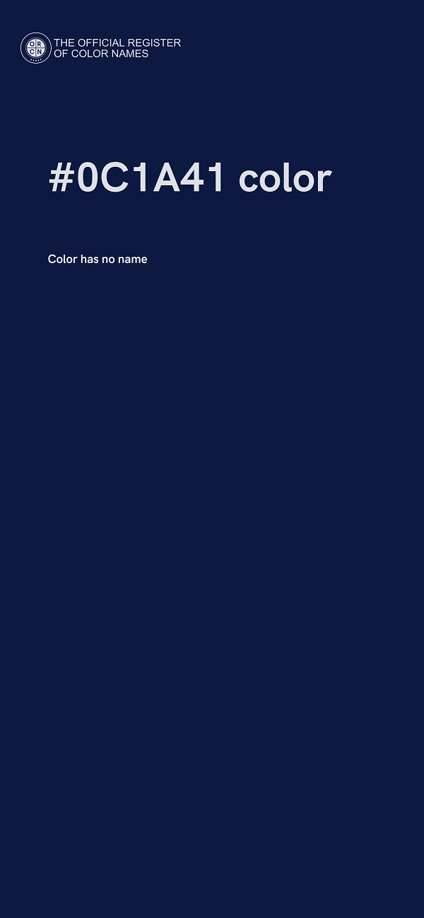 #0C1A41 color image