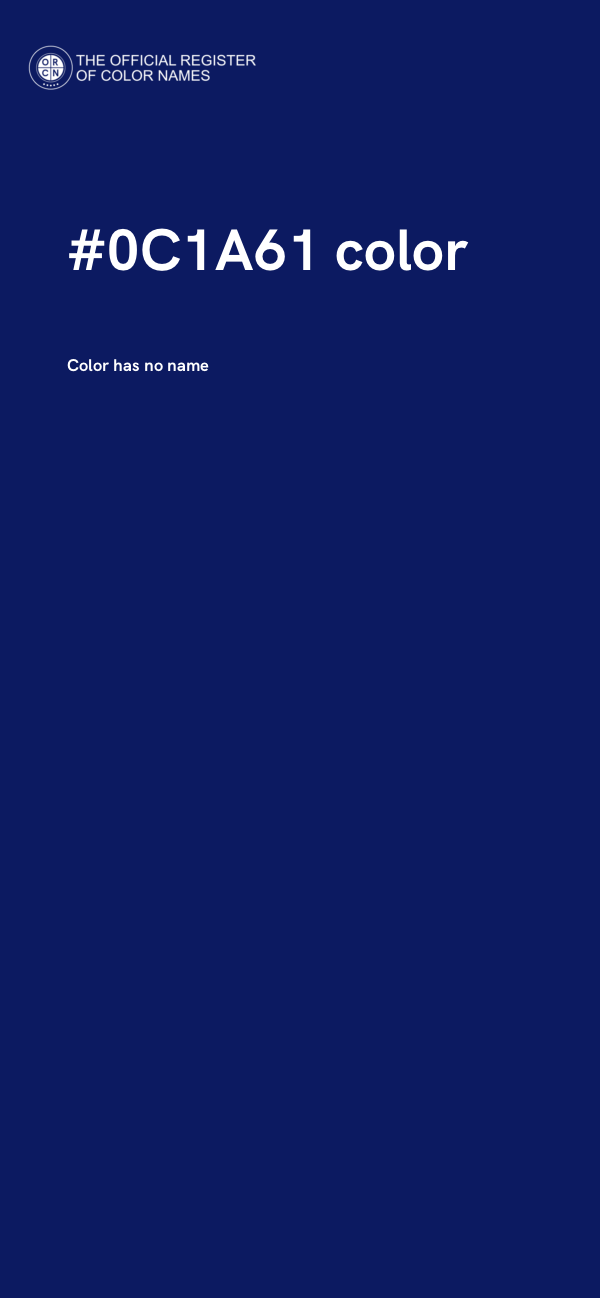 #0C1A61 color image