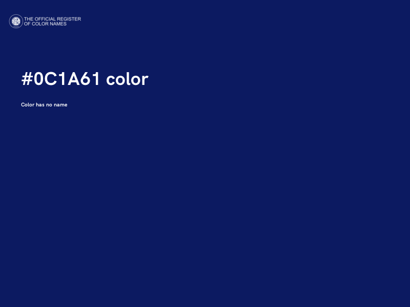#0C1A61 color image
