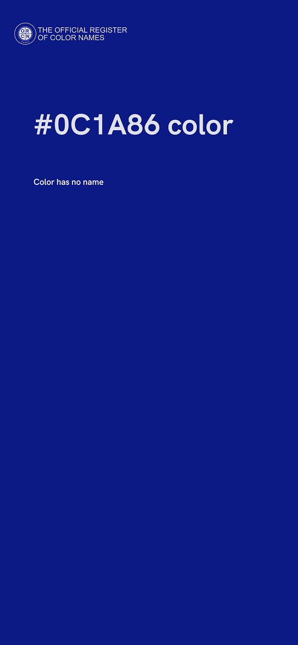 #0C1A86 color image