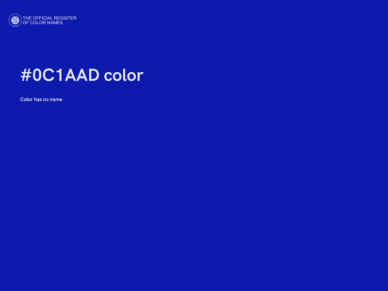 #0C1AAD color image