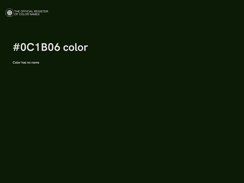 #0C1B06 color image