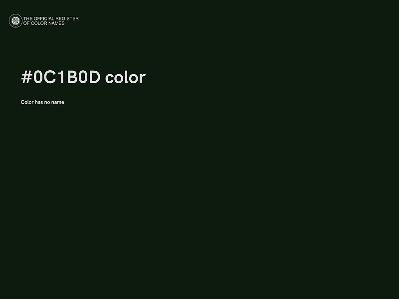 #0C1B0D color image